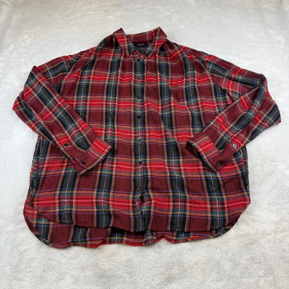 Madewell Plaid Button Down Shirt Women's Medium Long Sleeve Relaxed Fit